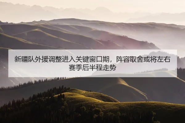 新疆队外援调整进入关键窗口期，阵容取舍或将左右赛季后半程走势